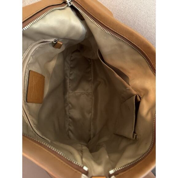 Coach Park Colorblock Brown Leather Hobo Bag 13.5"L x 3"W x 12.5"H Tote F24369 - Picture 12 of 14